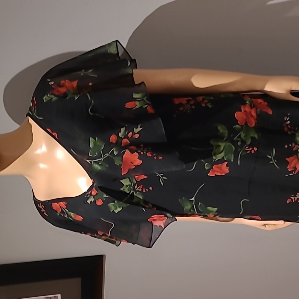 Hell Bunny Vixen Lily inspired sheer crepe dress size L - Picture 5 of 10